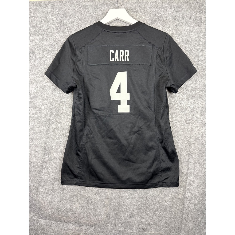 Nike NFL Oakland Raiders Derek Carr 4 Jersey Black Mens Medium Las Vegas - Picture 12 of 14